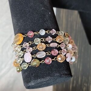 Multi-Strand Bracelet with Bead Accents